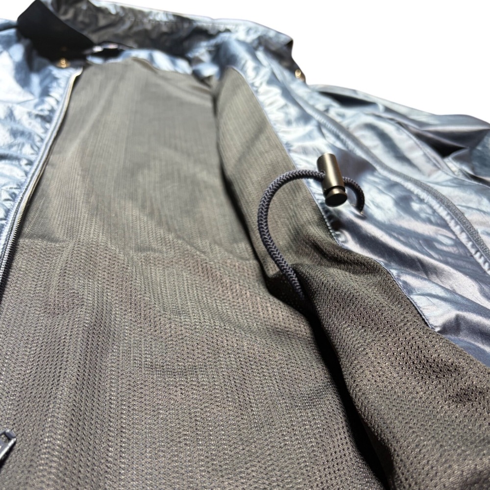 Ralph Lauren Polo Sport Womens Metallic Blue Windbreaker Jacket Size 8 Vintage - Picture 7 of 7